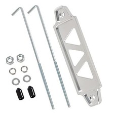 Battery Hold Down Sets,Heavy Duty Aluminum Car Battery Tie Down Bracket silver