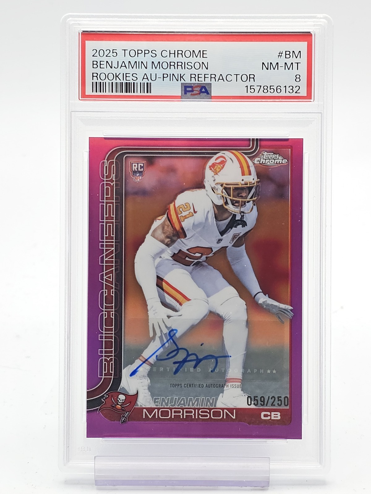 Benjamin Morrison Topps Chrome Rookies Autograph #BM Pink Refractor