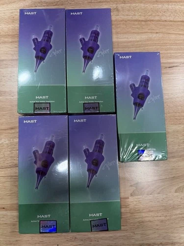 Lot of 5- Mast Tattoo Cyber Cartridges Needles Disposable 20 (100). 0.30mm Dia - product listing photo
