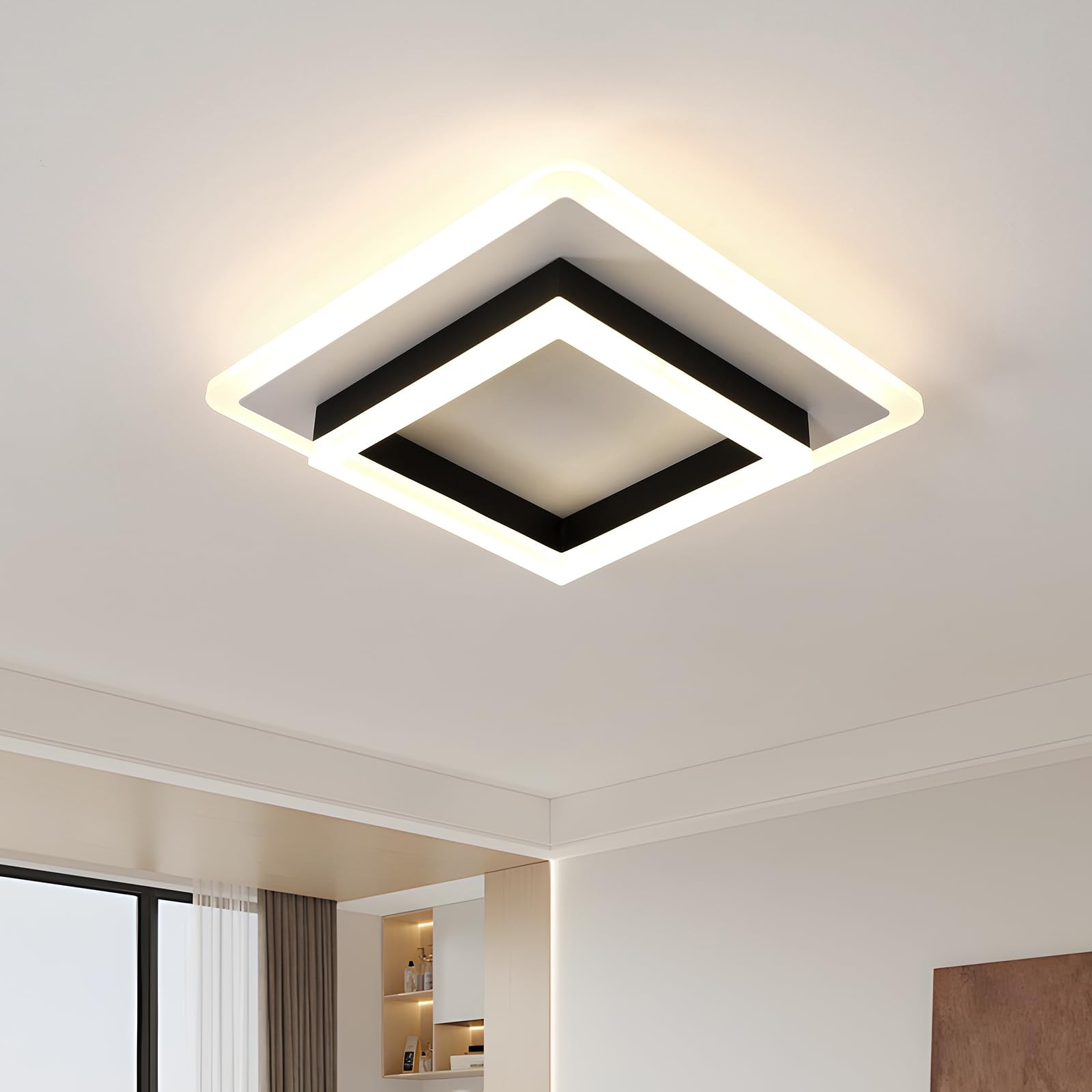 Plafoniera LED Moderna 30W Quadrata Soffitto Luce Naturale Design Slim