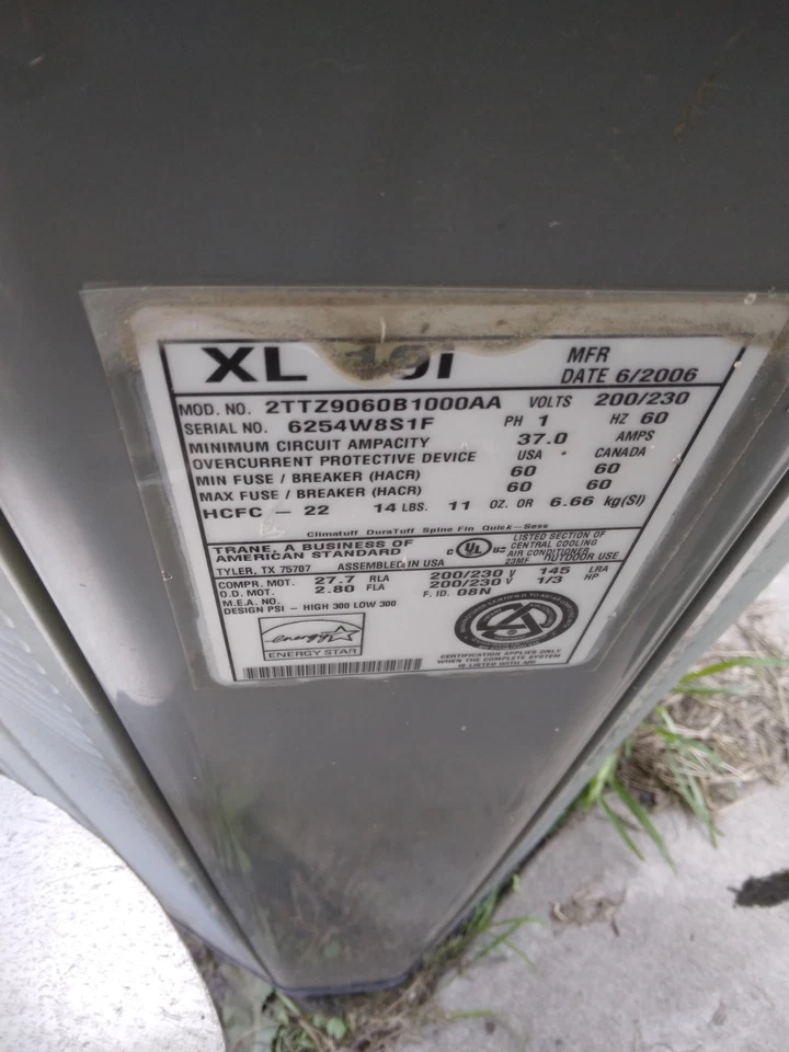 Unidad condensadora Trane XL19i de 3 toneladas / 2TTZ9036B1000AA - funciona muy bien - Recogida local Foto 2 de 3