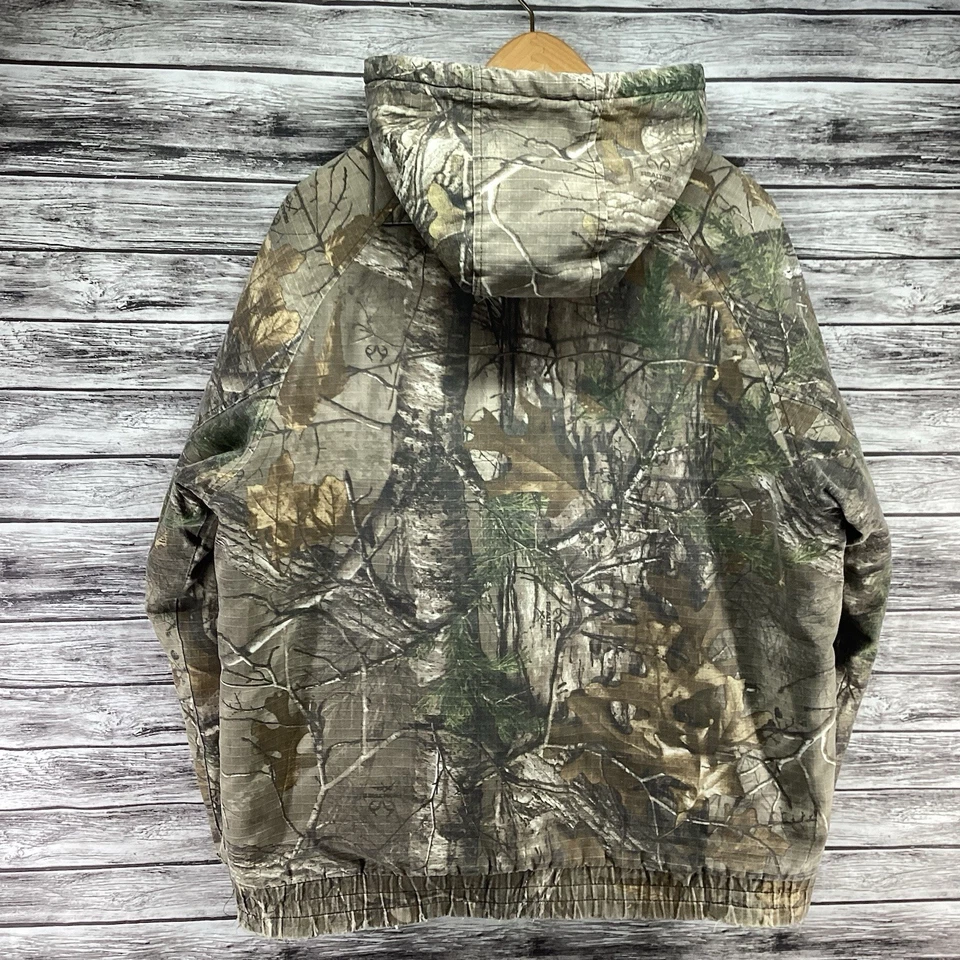 Realtree Xtra Jacket Mens Large Camo Hunting Hooded Outdoor Insulated Heavy Coat - Image 2 of 4