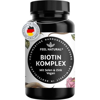Biotin Komplex mit Selen & Zink   365 vegane Tabletten   für Haut*, Haare* &... 
