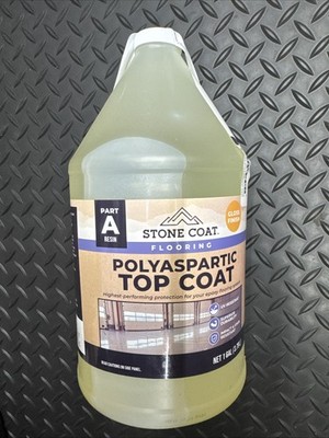 Stone Coat Flooring Polyaspartic Top Coat, Part A Only, 1 Gallon*FAST FREE SHIP*