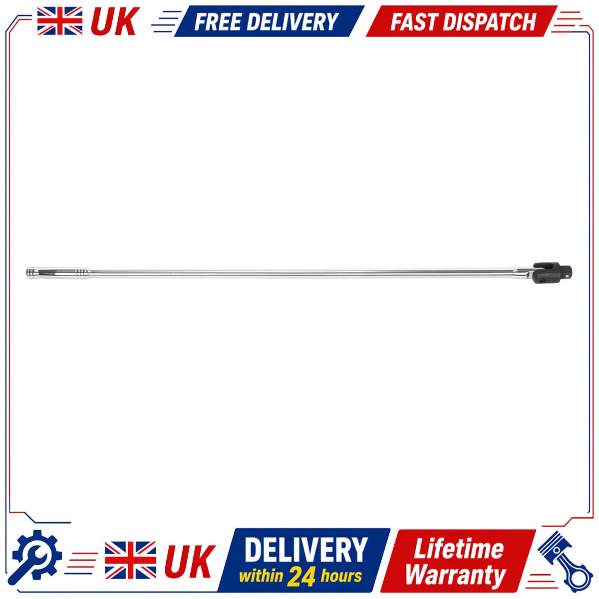 Heavy Duty Breaker Knuckle Bar 3/4in Drive 1000mm Flexible Head For Wheel Nut - Image 11