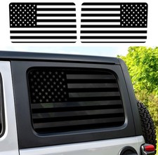 For Jeep Wrangler Jk 2011-18 Us Flag Rear Side Window Decal Vinyl Sticker Covers