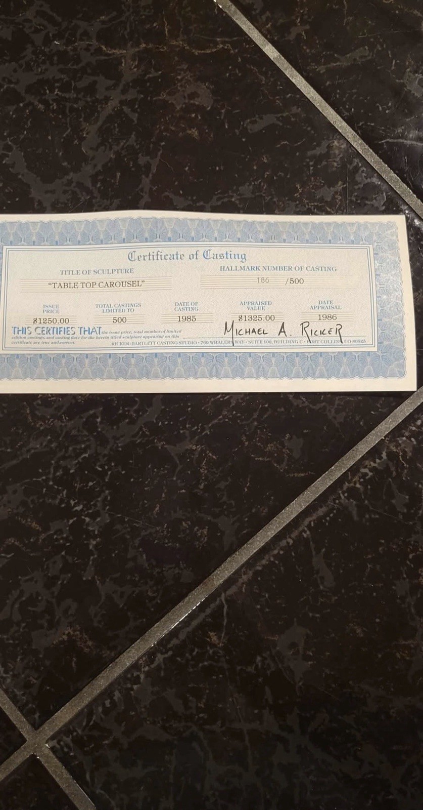 Michael Ricker Pewter Carousel Sculpture • Lighted Rotating Limited Edition