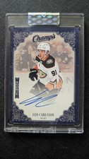 2023-24 Upper Deck Clear Cut C-lc Leo Carlsson Champs Autos Blue 50