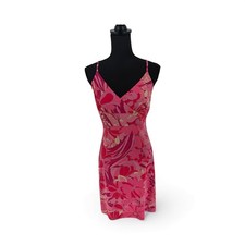 Express Y2K Babydoll Slip Dress Pink Floral Size Med Spaghetti Strap Fairy Retro