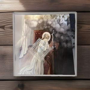 New Retouched colored Photo  St. Therese Theresa praying for prisoner