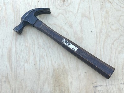 Vintage Stanley 51-616 No 211 1/2 Claw Hammer 16 Oz w/Wood Handle - Made in USA
