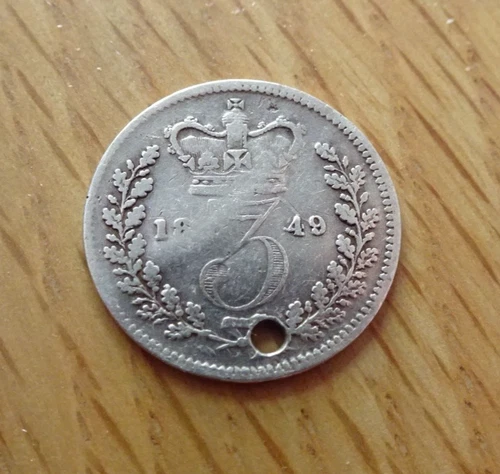 1849 Victoria Threepence — photo from the most recent tracked eBay sale