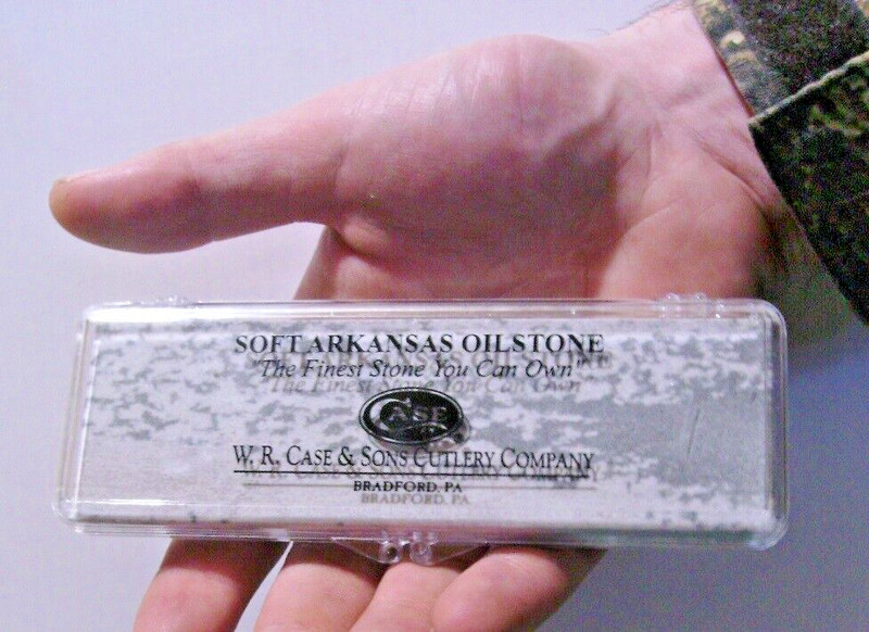 Case XX knives Large Stone knife blade Sharpener bench size Arkansas USA