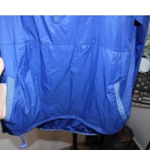 Chaqueta cortavientos deportiva ligera Avia con capucha 1/2 cremallera - azul - pequeña Foto 4 de 4