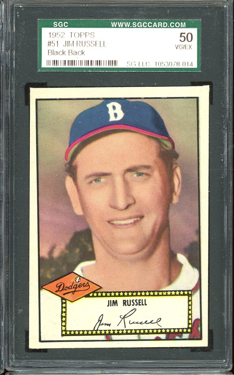 1952 Topps Baseball #51 Jim Russell SGC 4
