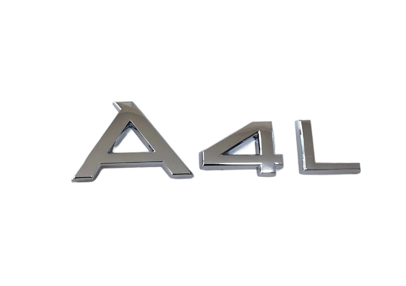 CHROME FIT AUDI A4L REAR TRUNK EMBLEM BADGE NAMEPLATE DECAL LETTER NUMBER NEW