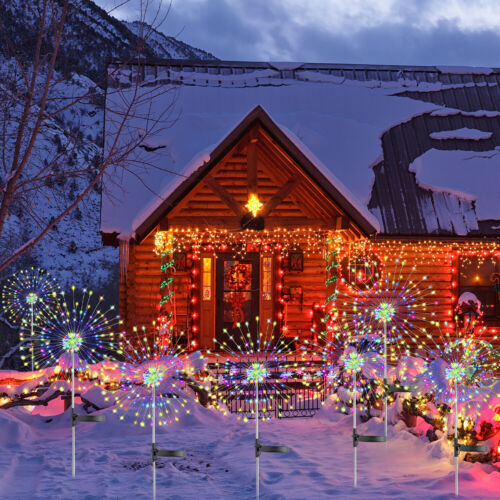 150LED Solar Firework Lights Waterproof Path Lawn Garden Christmas Decor Lamp US - Picture 11 of 47