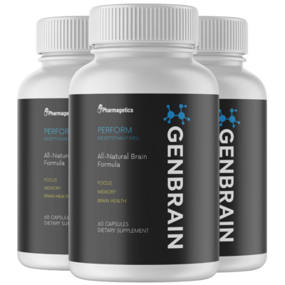 GenBrain All Natural BrainFormula - 3 Bottles, 180 Capsules