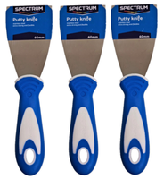 3X Malerspachtel Gipser Spachtel Set Tapeten Spachtelset Stahl Malerspachtel