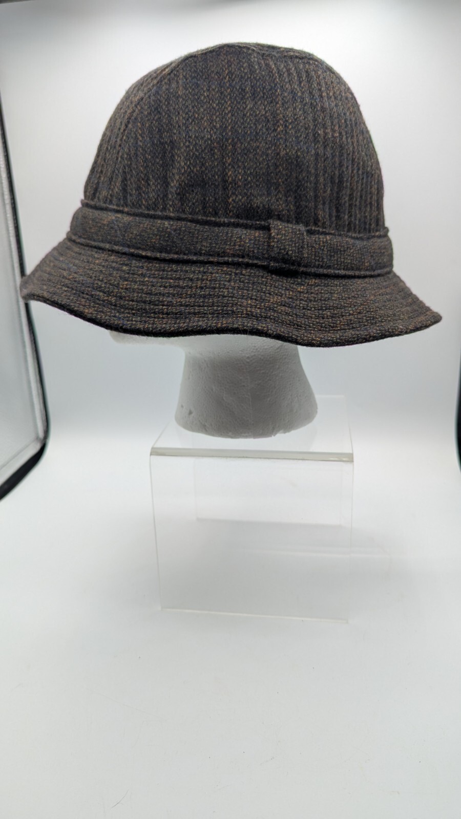 Wool Hat Pendleton Bucket Fedora Brown Lined Size… - image 3