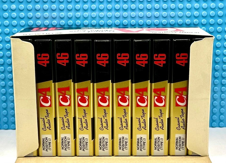 HITACHI CA 46 1990 JAPÓN TIPO I CAJA DE 10 CINTAS DE CASETE (SELLADO) Foto 3 de 4