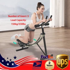 Ab Machine Coaster Abdominal Crunch Trainer for Home Gym Core Workout Equipment