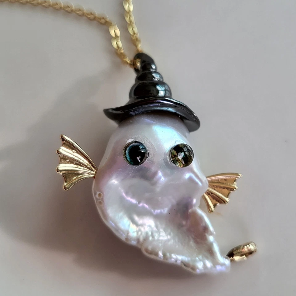 ENORME collar fantasma de perlas barrocas naturales de agua dulce