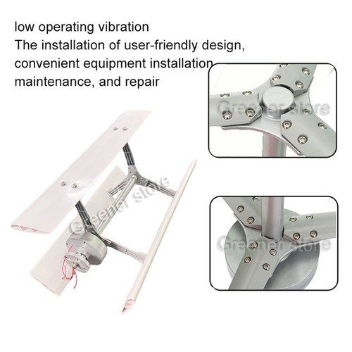 3000W 12/24/48V Vertical Wind Turbine Generator & Charge Controller Green Power - Picture 6 of 16