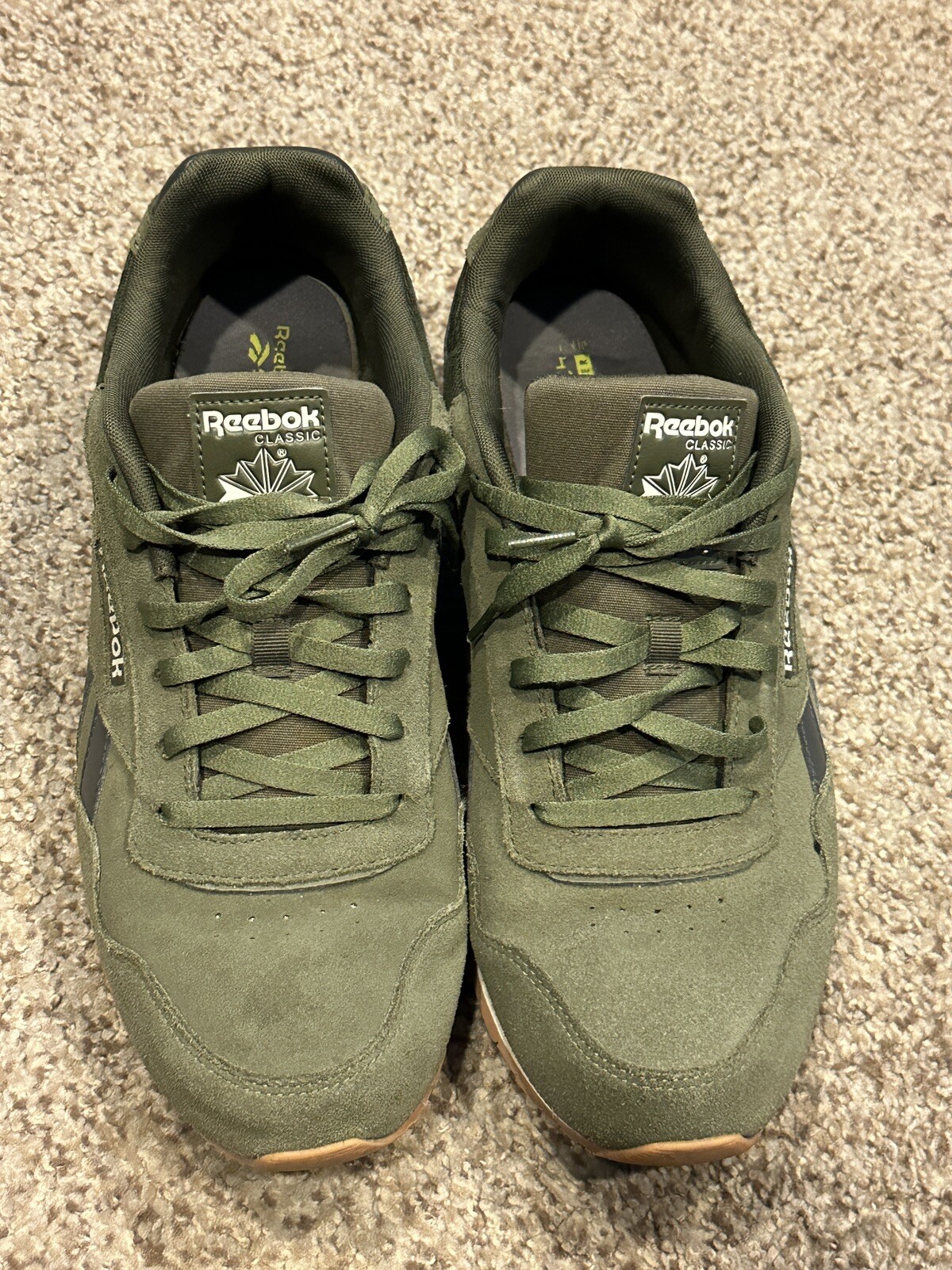 Reebok Classic Sneakers Olive Green Men’s Size 13 Memory Foam Comfort