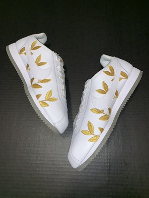 nike cortez gold leaf