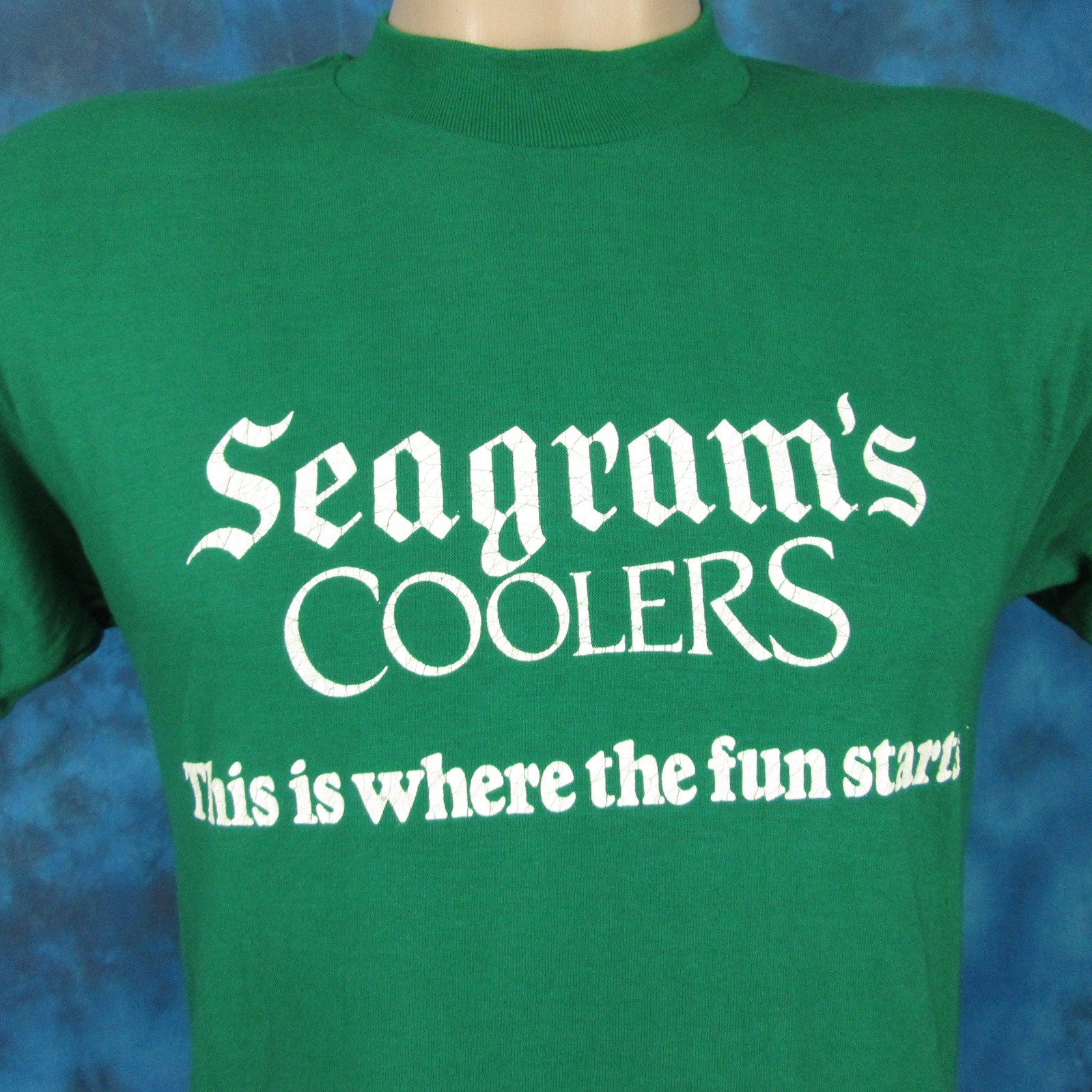 vintage 80s SEAGRAM’S WINE COOLERS PAPER THIN TShirt XS/S single