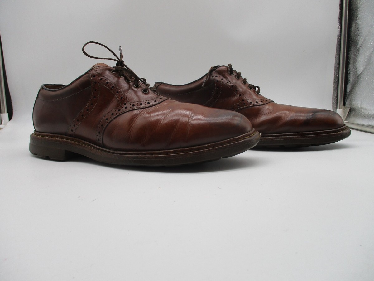 Johnston & Murphy 26145 Brown Leather Men's Oxford Shoes Size 12 M