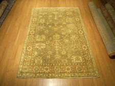 6 x 9 Hand Knotted Oushak Rug _Veggie Dyes Hand Spun High Quality Fine  Wool