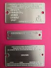 <!--F#f_0-->Blank Holden GTS 350 Monaro HT, HG, HQ Restoration Model Vin Adr Tag set<!--F/-->
