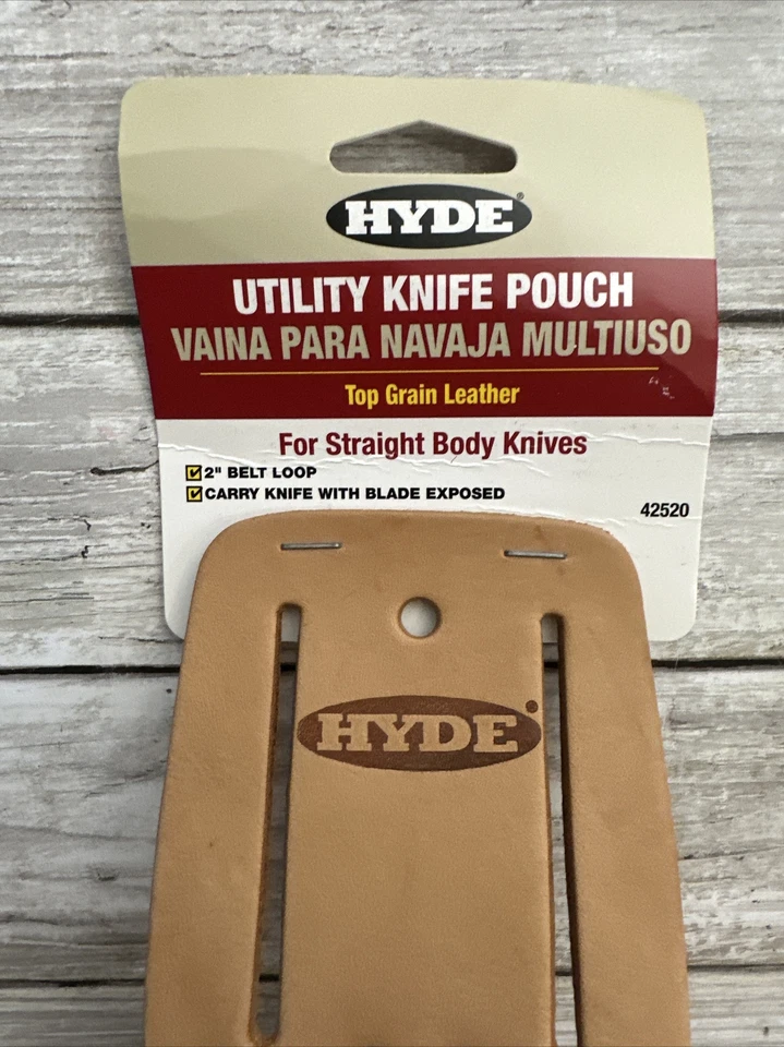 HYDE 42520 Bolsa de Faca Utilitária de Couro Grão Superior Resistente Nova Com Etiquetas Feita 🇺🇸 - Imagem 2 de 4