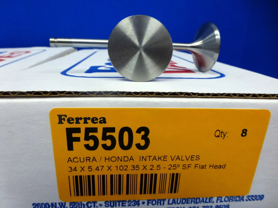 Ferrea 5000 válvulas planas +1 Honda Acura DOHC V-TEC B16A1 B16A3 B17A1 B18C2 B18C3 Foto 4 de 4