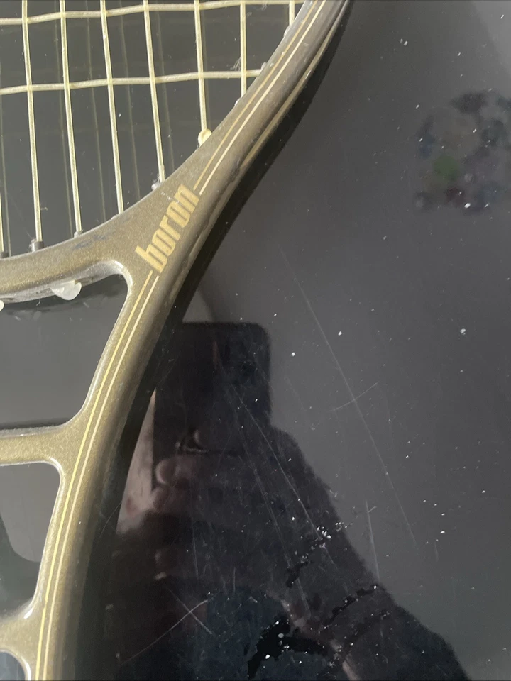 Prince Boron Tennisschläger Großkopf Griffstärke 3 Neupreis 1984 1500 DM Rarität - Bild 4 von 4