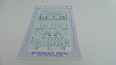 Microscale Decal 87-702 P&LE Covered Hopper 1960+ Spur H0