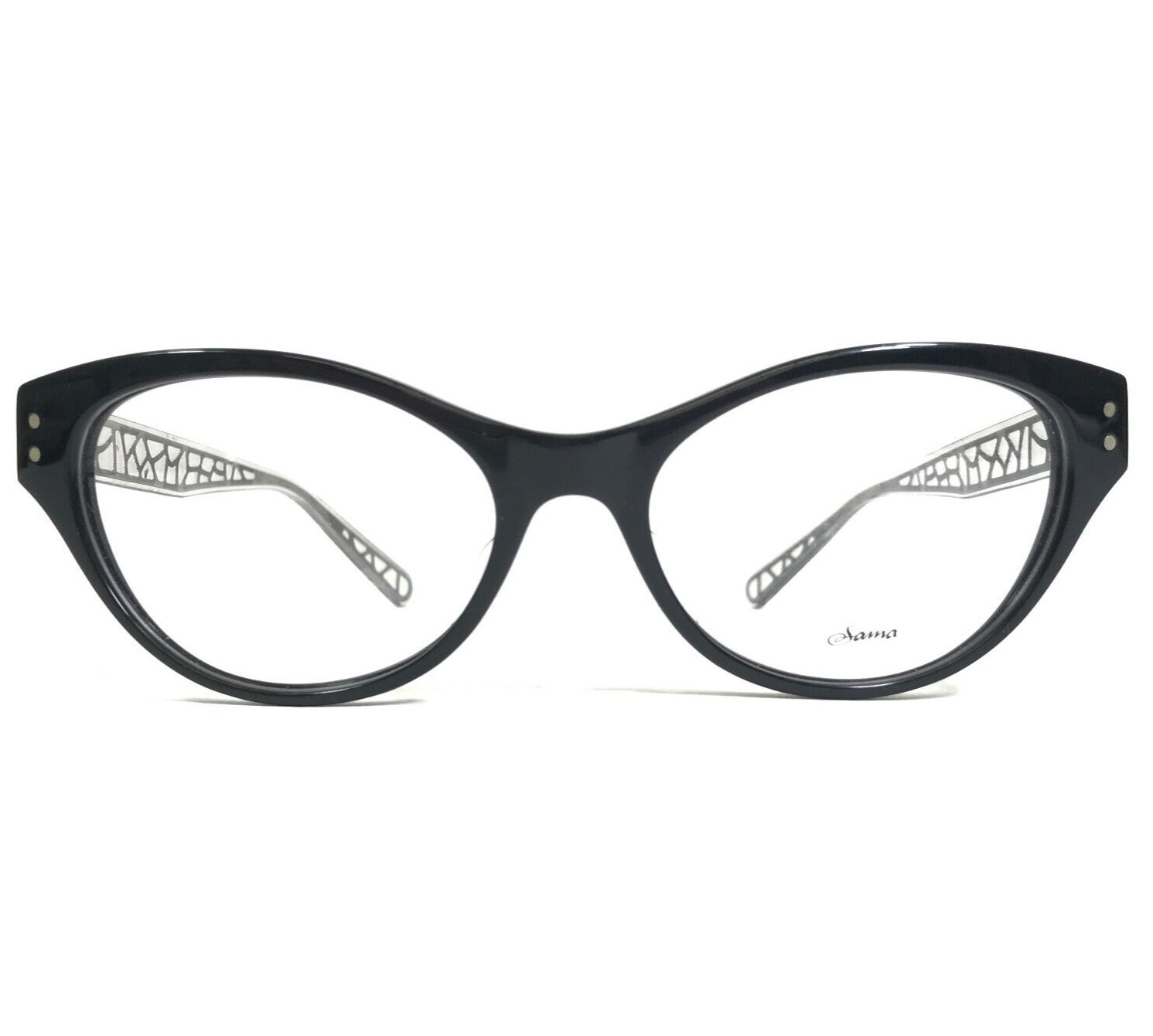 Оправа для очков Sama JOSETTE ONYX Черная прозрачно-серая Cat Eye в полной оправе 53-18-135