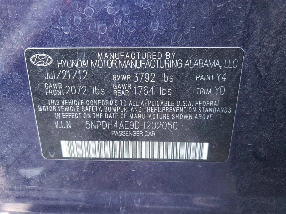 Used Tire Pressure Monitoring System (TPMS) Control Mod fits: 2013 Hyundai Elant - Image 2 of 4