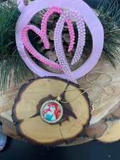 Little Mermaid-1 Pendant on a Gold Chain necklace