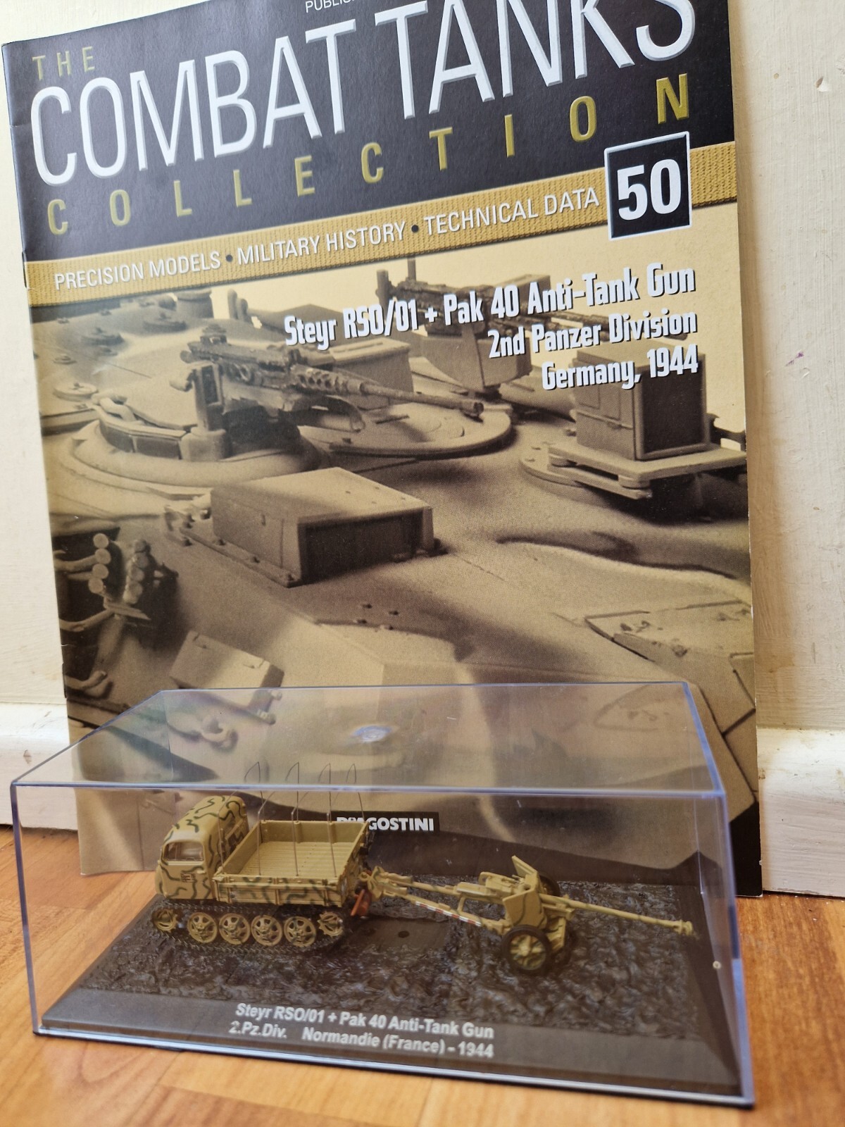 1/72 Altaya DeAgostini Steyr RSO/01 with Pak 40 Anti-Tank Gun France 1944 + Magazine