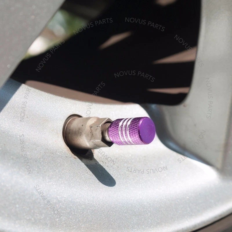 New 4pcs Valve Stem Cover Purple Dust Vehicle For Lincoln Navigator Town Car MKX - Image 4 of 4