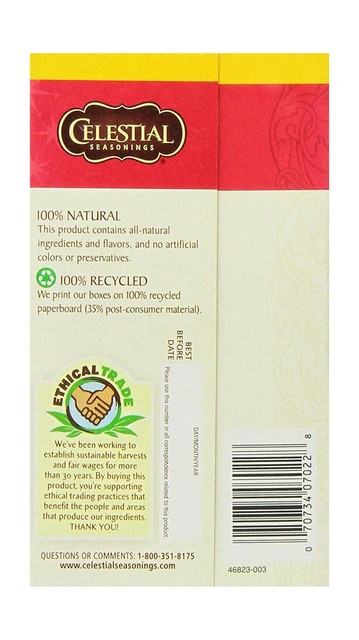 Case of 6 Fresh Boxes Fast Lane Black Tea Celestial Seasonings ...