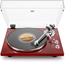 Belt Drive Turntable for Vinyl Record Player,Connect with Bluetooth Speakers 