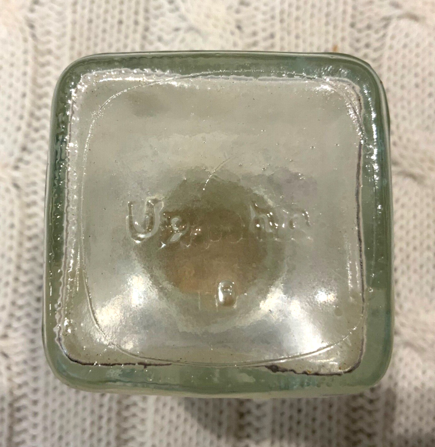 Vintage Upjohn Unicap M Empty Glass Vitamin Bottle Plastic Lid 1 3/4” W Display