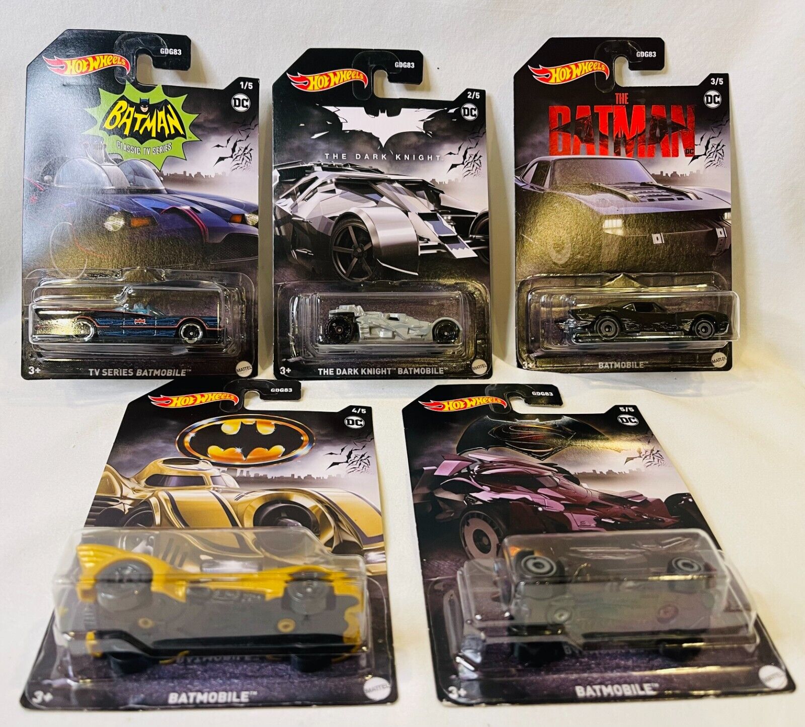 Hot Wheels Batman Batmobile Bundle, Set of 5 Fan-Favorite Batmobile  Castings in 1:64 Scale with Special Packaging