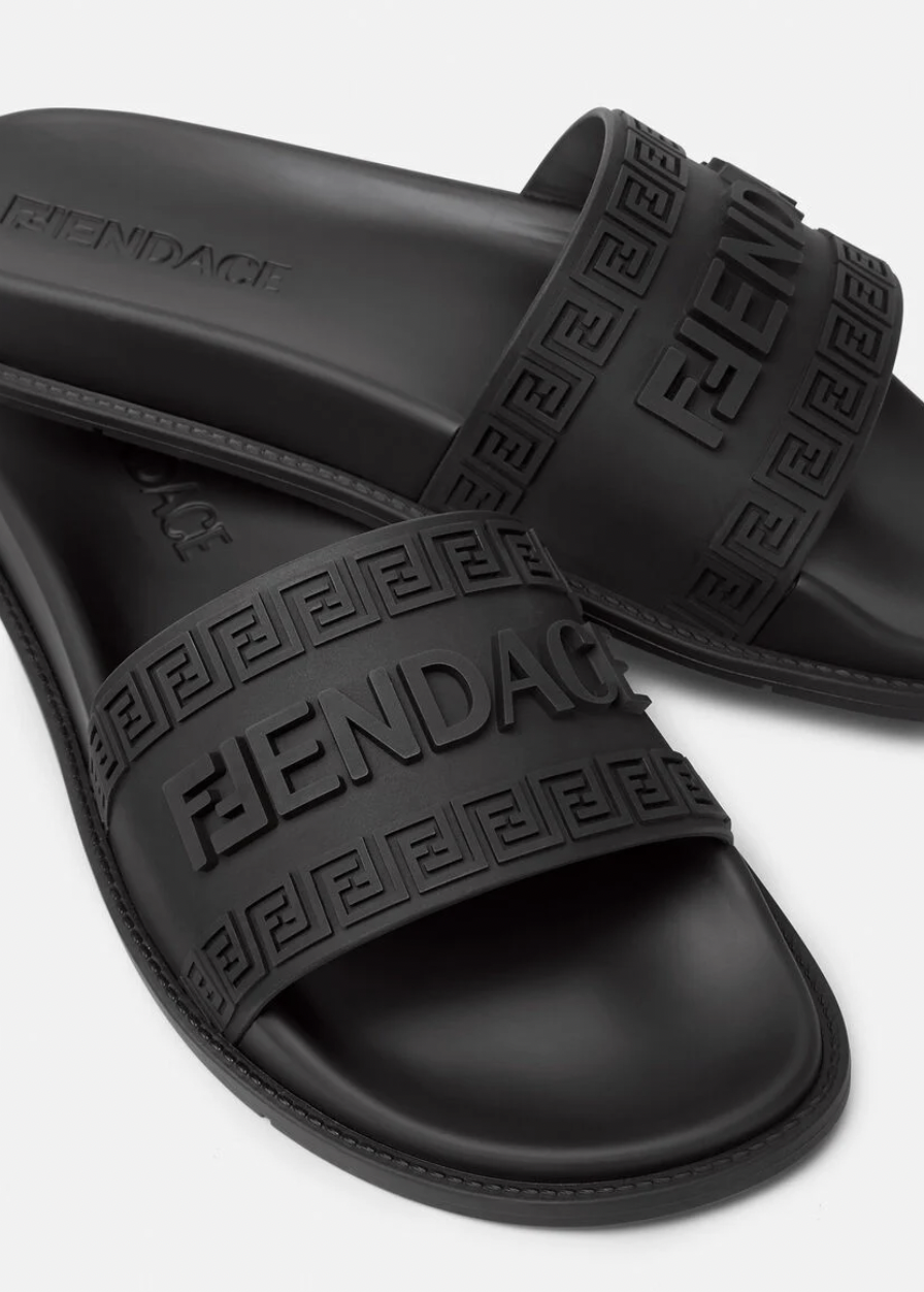 black versace sliders
