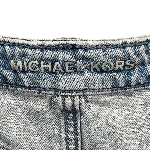 Michael Kors Jean Skirt Womens 14 Blue Light Wash Mini Denim Button Front NEW - 第 9/16 張圖片