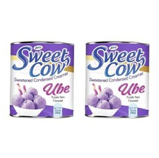 Crema de leche condensada endulzada con ñame púrpura Jans Sweet Cow Ube 13,4 OZ paquete de 2